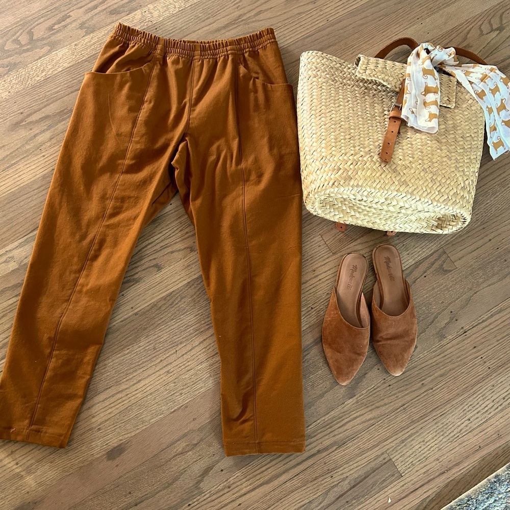 Elizabeth Suzann Rust Brown Tapered Trousers